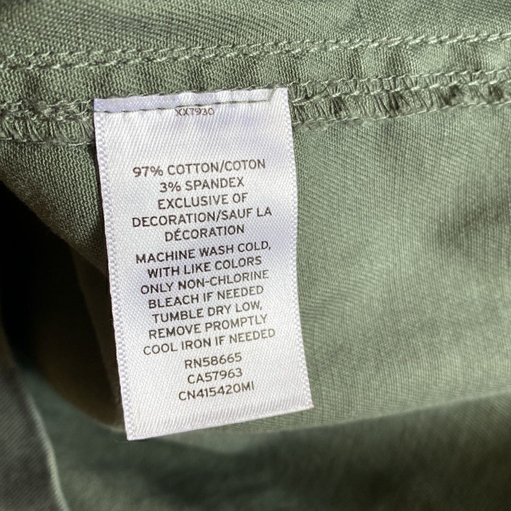 Caslon Nordstrom Camo Green Utility Jacket Zip Snap Closure Size S Petite - Picture 11 of 11